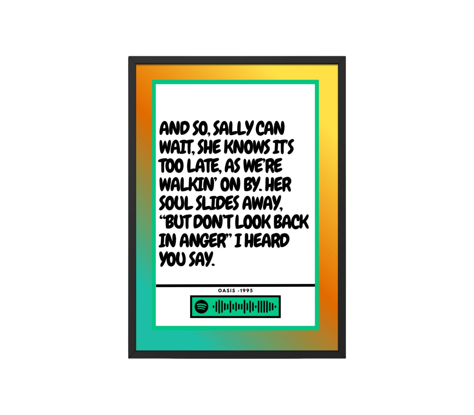 Portrait Framed Art Print Oasis - Don't Look Back in Anger