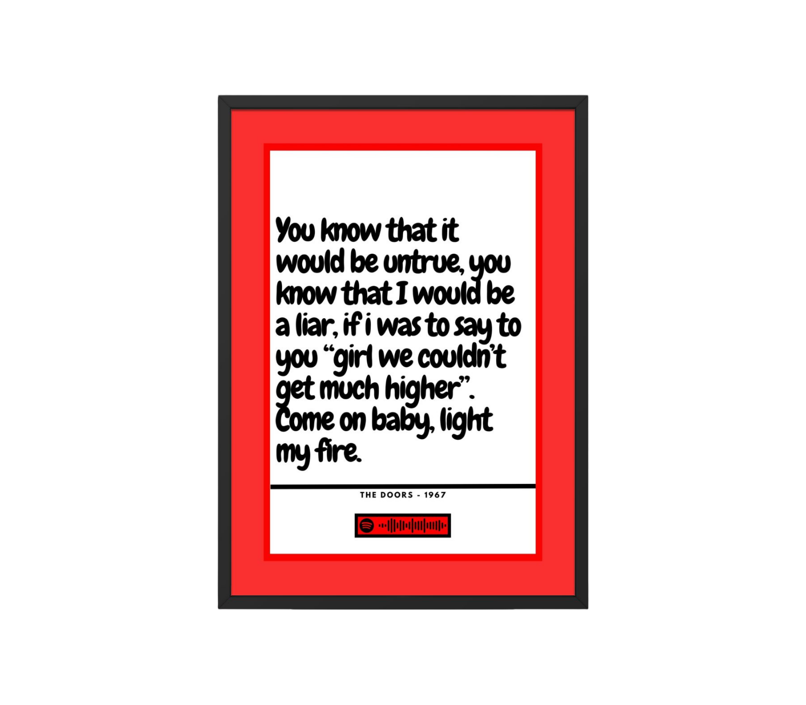 Portrait Framed Art Print The Doors - Light My Fire